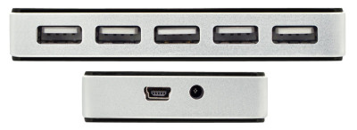 DIGITUS Hub USB 2.0, 10 ports, noir