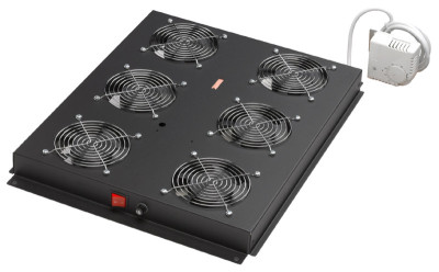 DIGITUS unité de ventilation, 6 ventilateurs, noir(RAL9005)