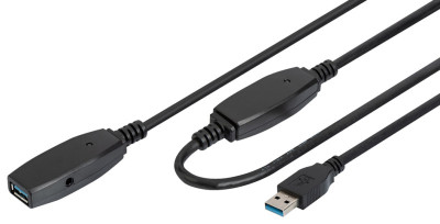 DIGITUS câble de rallonge actif USB 3.0, 5 m  USB-A mâle -