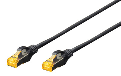 DIGITUS Câble patch, cat. 6A, S/FTP, 0,5 m, jaune
