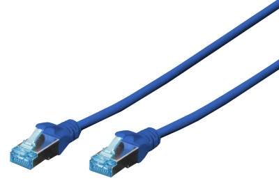 DIGITUS Câble patch Cat. 5e, SF/UTP, 3 m, bleu