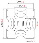 DIGITUS Support mural pour écran LCD/LED, noir