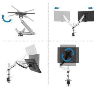 DIGITUS Bras pivotant pour moniteur LCD/LED Single, avec