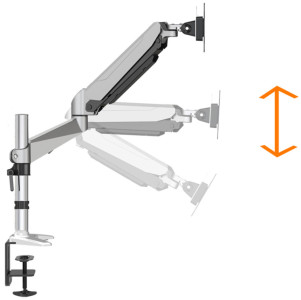 DIGITUS Bras pivotant pour moniteur LCD/LED Single, avec
