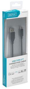 DIGITUS câble USB 3.0, USB-C - USB-A bouchon, 1,0 m