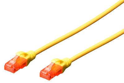 DIGITUS câble de raccordement, Cat 6., U / UTP, 1,0 m, jaune