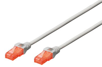DIGITUS câble de raccordement, Cat. 6, U / UTP, 10,0 m, blanc