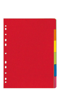 herlitz Intercalaire en carton, uni, A4, coloré, 6 positions