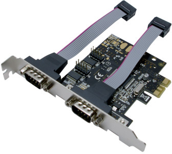 LogiLink Carte PCI Express sérielle RS-232, 2 ports