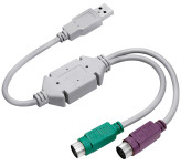LogiLink Câble adaptateur USB-2 x PS/2, longueur: 0,20 m LogiLink Câble adaptateur USB-2 x PS/2, longueur: 0,20 m