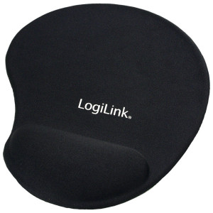 LogiLink Repose-poignet à gel avec tapis de souris, noir