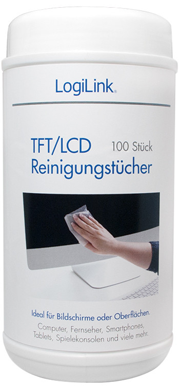 LogiLink Lingettes de nettoyage pour écrans TFT/LCD/Plasma