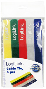 LogiLink Attache-câbles auto-agrippant, 180x20 mm,