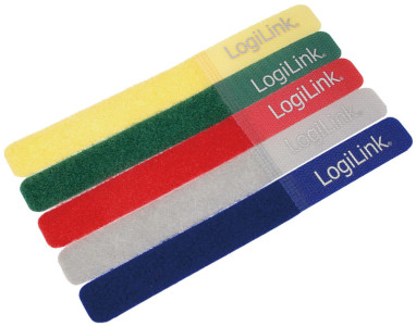 LogiLink Attache-câbles auto-agrippant, 180x20 mm,