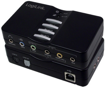 LogiLink Sound Box USB 7.1, 8 canaux, noir