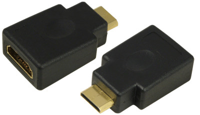 LogiLink Mini adaptateur, HDMI femelle - HDMI mâle, 19 pôles