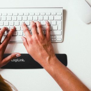 LogiLink Repose-poignets en gel pour clavier, noir