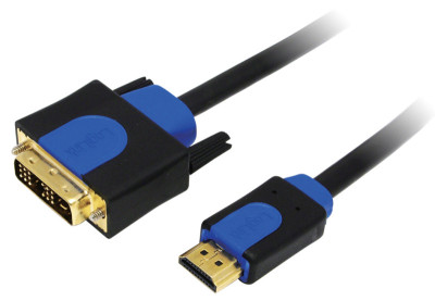 LogiLink Câble HDMI High Speed, HDMI - DVI-D, 3 m