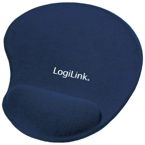 LogiLink Repose-poignet à gel avec tapis de souris, bleu