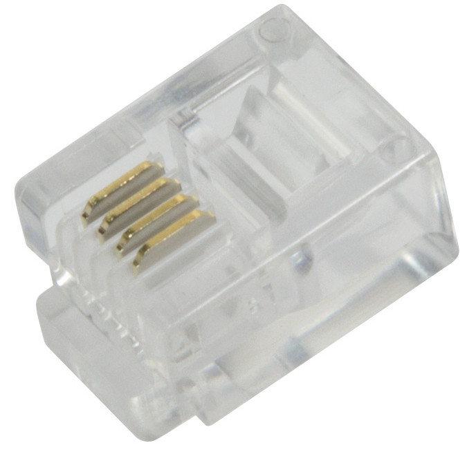 LogiLink Connecteur mâle RJ11 pour câble plat, non blindé