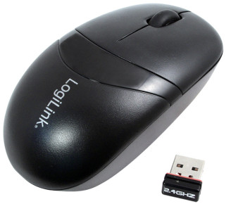 LogiLink Mini souris optiquem sans fil, dongle USB, noir