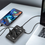 LogiLink Hub USB 2.0, 10 ports, avec interrupteur, noir