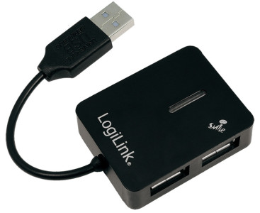 LogiLink Hub USB 2.0 Smile, 4 ports, bleu