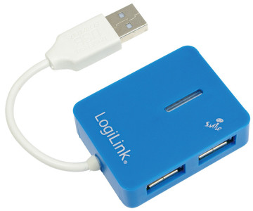 LogiLink Hub USB 2.0 Smile, 4 ports, vert
