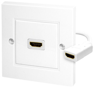 LogiLink Boîte de raccordement, 1 x HDMI, blindé, blanc
