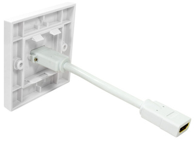 LogiLink Boîte de raccordement, 2 x HDMI, blindé, blanc