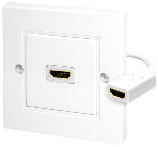 LogiLink Boîte de raccordement, 2 x HDMI, blindé, blanc