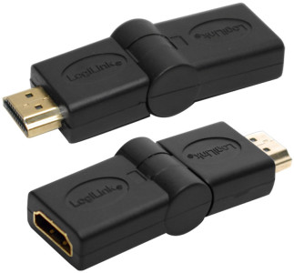 LogiLink Adaptateur, HDMI femelle - HDMI mâle, inclinable de