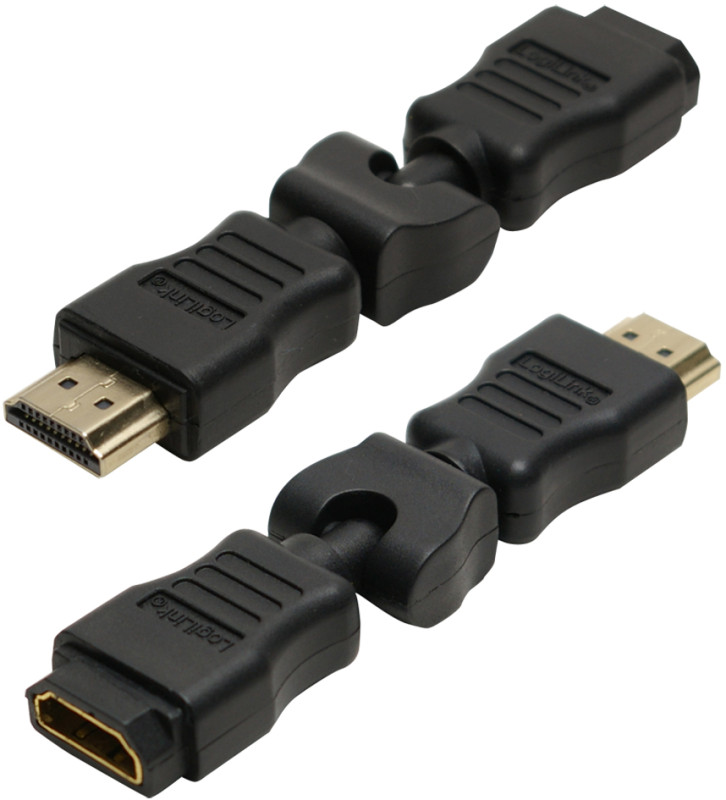 LogiLink Adaptateur, HDMI femelle - HDMI mâle, inclinable de