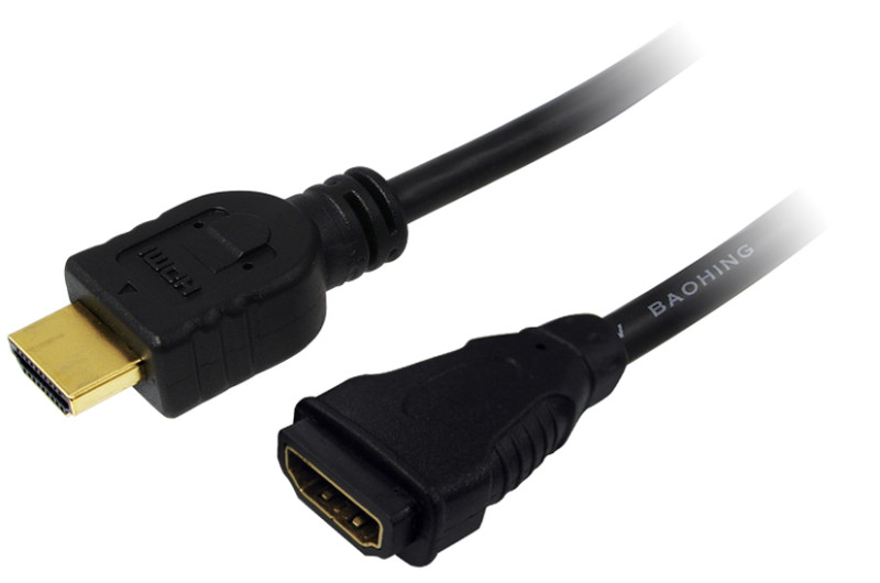 LogiLink Rallonge HDMI 1.4 High Speed, noir , 2 m