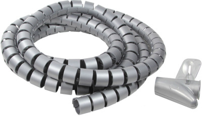 LogiLink Attache-câbles, 2,5 m, diamètre: 25 mm, argent