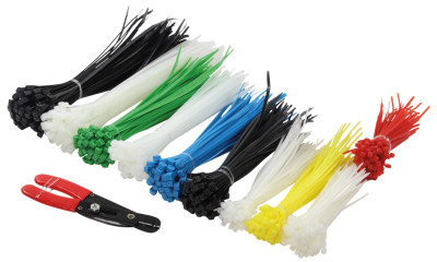 LogiLink Kit d'attache-câbles, assortis, nylon, contenu: 200