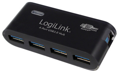 LogiLink HUB USB 3.0 avec bloc d'alimentation, 4 ports