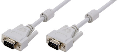 LogiLink Câble VGA, Prise - Fiche, gris, 3,0 m