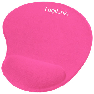 LogiLink Repose-poignet à gel avec tapis de souris, rose
