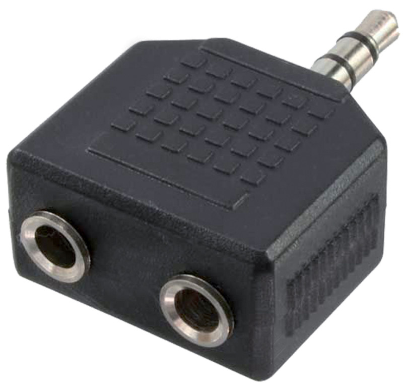 LogiLink Adaptateur audio, jack mâle 3,5mm - 2x jack femelle