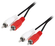 LogiLink Câble audio, 2x RCA mâle - 2x RCA mâle, 2,5 m
