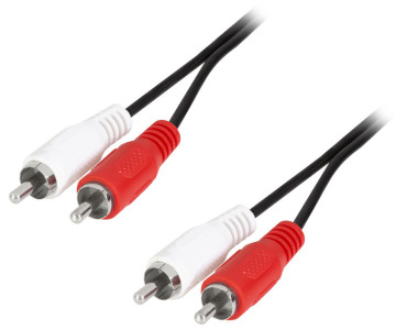 LogiLink Câble audio, 2x RCA mâle - 2x RCA mâle, 5 m