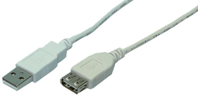 LogiLink Rallonge USB 2.0, gris, 3,0 m