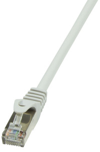 LogiLink Câble patch, Cat. 5e, F/UTP, 10 m, gris, gaine en