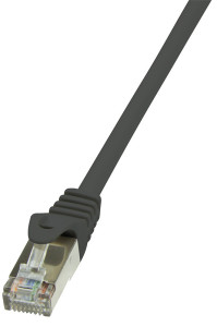 Le câble de raccordement LogiLink, Cat. 6, F / UTP, 1,0 m, gris