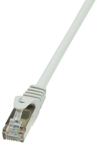 Le câble de raccordement LogiLink, Cat. 6, F / UTP, 15,0 m, blanc