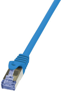 LogiLink Câble patch, Cat. 6A, S/FTP, 0,5 m, bleu