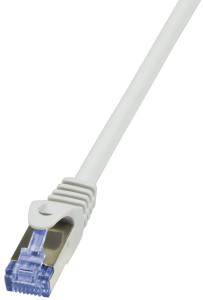LogiLink câble de raccordement, Cat. 6A, S / FTP, 1,0 m, Noir