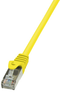 Le câble de raccordement LogiLink, Cat. 5e, F / UTP, 1,0 m, jaune