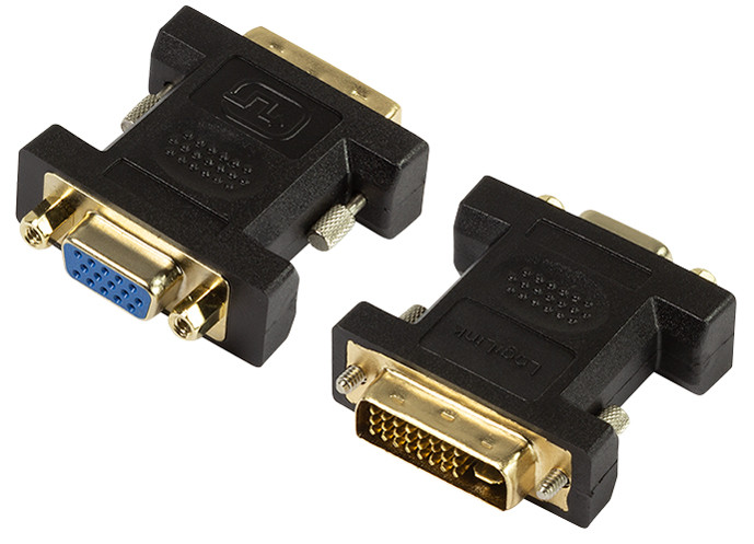 Logilink Adaptateur DVI mâle 24+5 pôles-VGA femelle 15 pôles